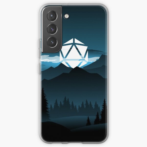 Mountain Full Moon D20 Dice Tabletop RPG Maps and Landscapes Samsung Galaxy Soft Case RB1810 product Offical criticalrole Merch
