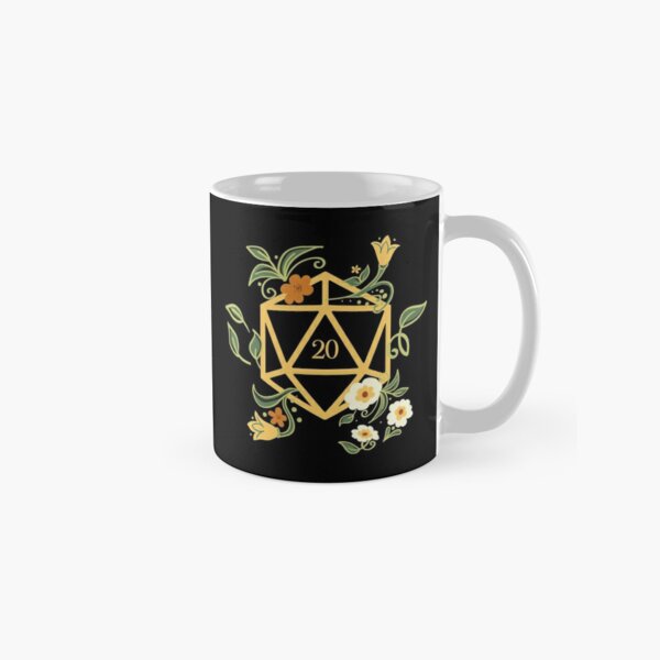 Plant Lovers Polyhedral D20 Dice Tabletop RPG Classic Mug RB1810 product Offical criticalrole Merch