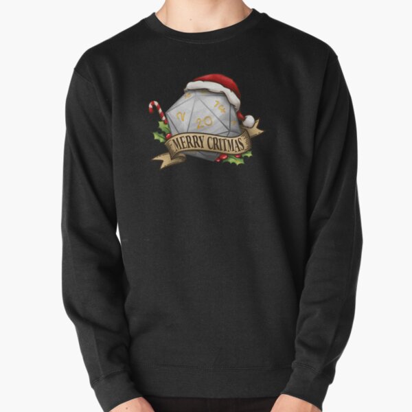D20 Merry Critmas White Dice Pullover Sweatshirt RB1810 product Offical criticalrole Merch