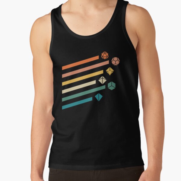 Retro Rainbow Polyhedral Dice Set Colors Tabletop RPG Tank Top RB1810 product Offical criticalrole Merch