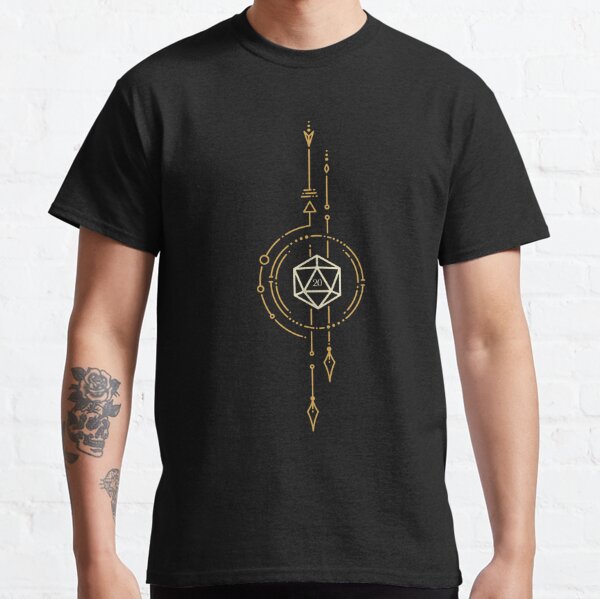 Sacred Geometry Minimalist Polyhedral D20 Dice Classic T-Shirt RB1810 product Offical criticalrole Merch