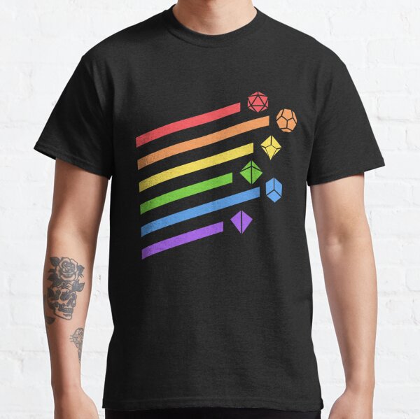 Rainbow Dice Set Tabletop RPG Gaming Classic T-Shirt RB1810 product Offical criticalrole Merch