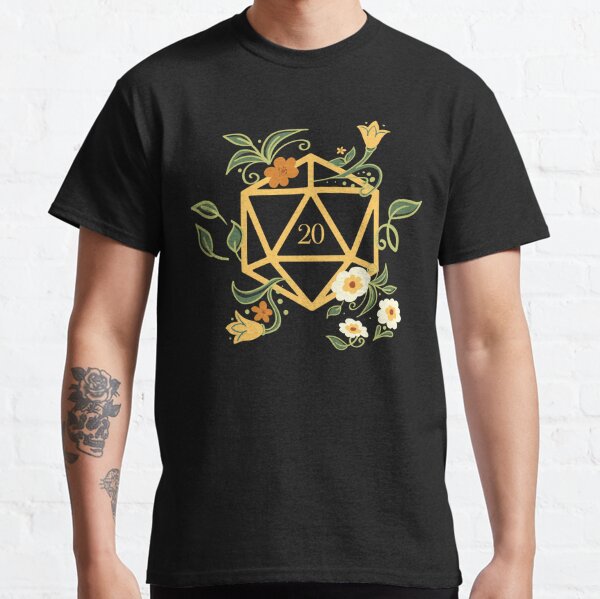 Plant Lovers Polyhedral D20 Dice Tabletop RPG Classic T-Shirt RB1810 product Offical criticalrole Merch