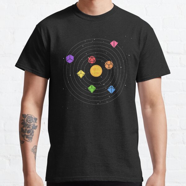 Solar System Polyhedral Dice Set Nerdy Tabletop RPG Gamer Classic T-Shirt RB1810 product Offical criticalrole Merch