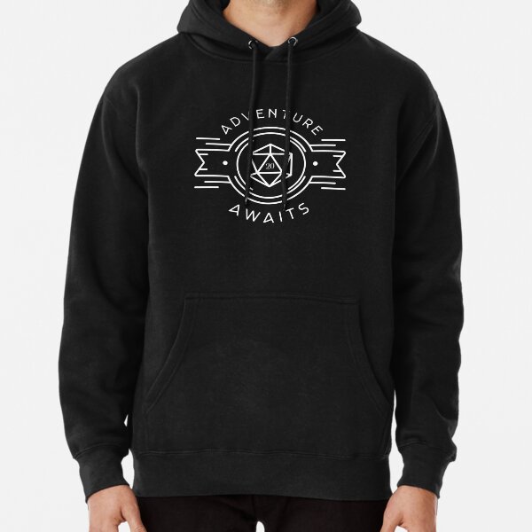 Adventure Awaits Polyhedral D20 Dice Tabletop RPG Addict Pullover Hoodie RB1810 product Offical criticalrole Merch