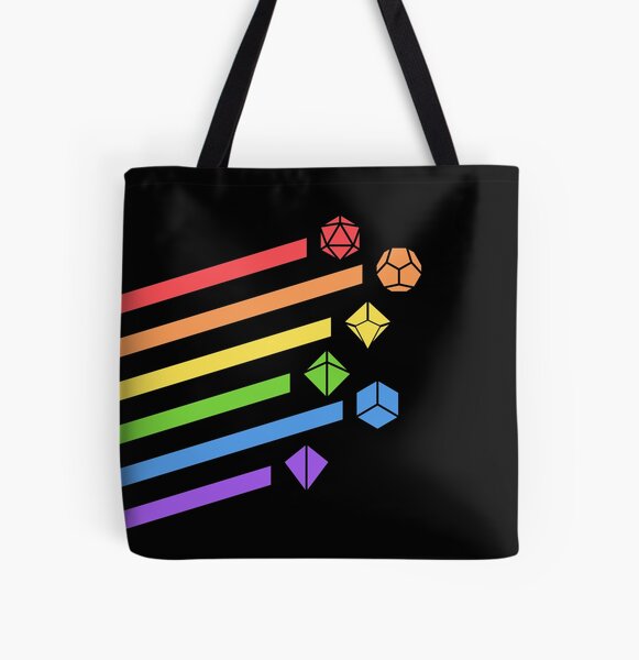 Rainbow Dice Set Tabletop RPG Gaming All Over Print Tote Bag RB1810 product Offical criticalrole Merch