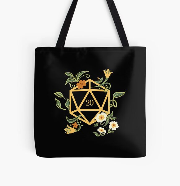 Plant Lovers Polyhedral D20 Dice Tabletop RPG All Over Print Tote Bag RB1810 product Offical criticalrole Merch