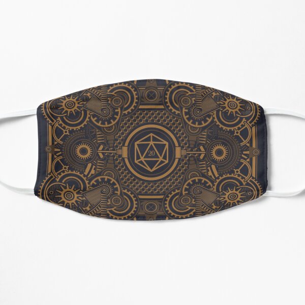 Polyhedral D20 Dice Critical Hit Steampunk Flat Mask RB1810 product Offical criticalrole Merch