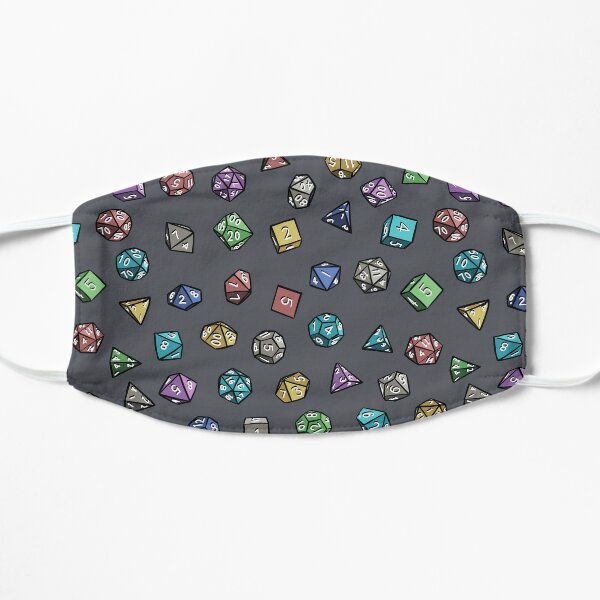 Dungeons and Dragons Dice Pattern Flat Mask RB1810 product Offical criticalrole Merch
